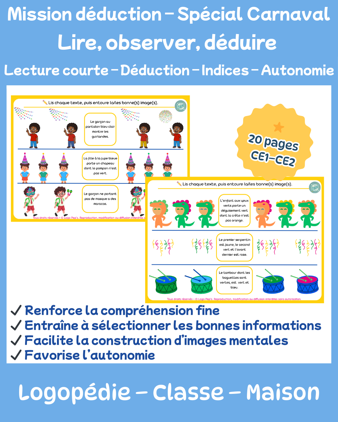 Mission déduction - Spécial carnaval