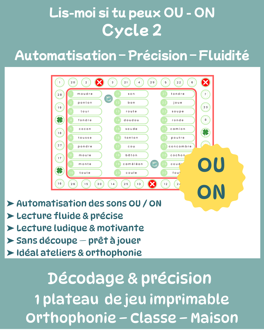 Lis-moi si tu peux - OU/ON