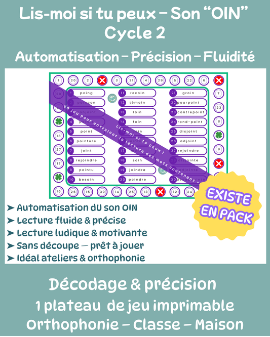 Lis-moi si tu peux - son OIN