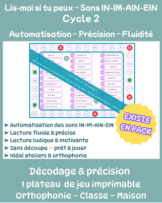 Lis-moi si tu peux - IN/IM/AIN/EIN