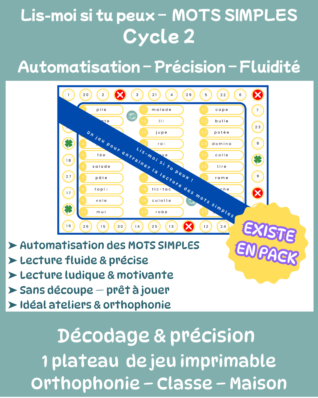 Lis-moi si tu peux - mots simples