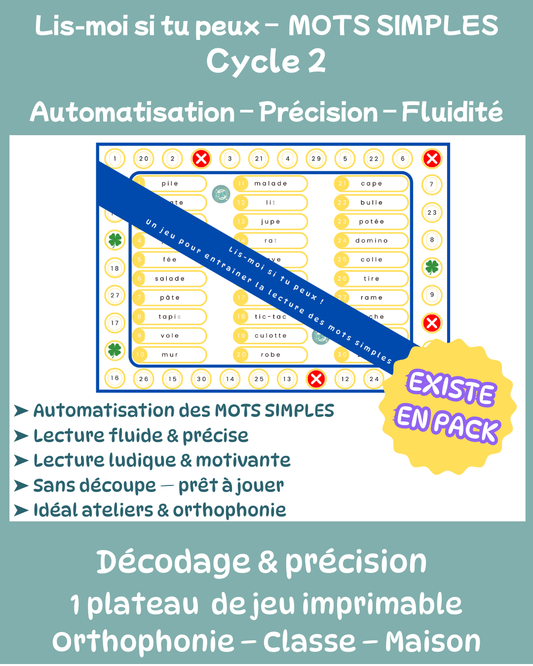 Lis-moi si tu peux - mots simples
