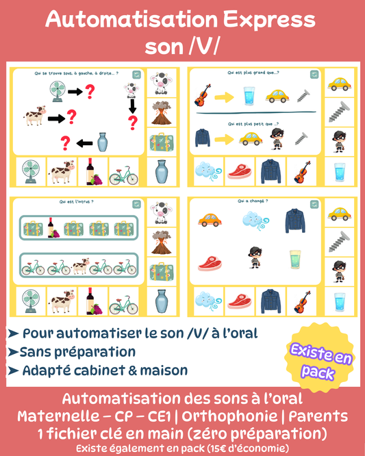 Automatisation express du phonème "V"