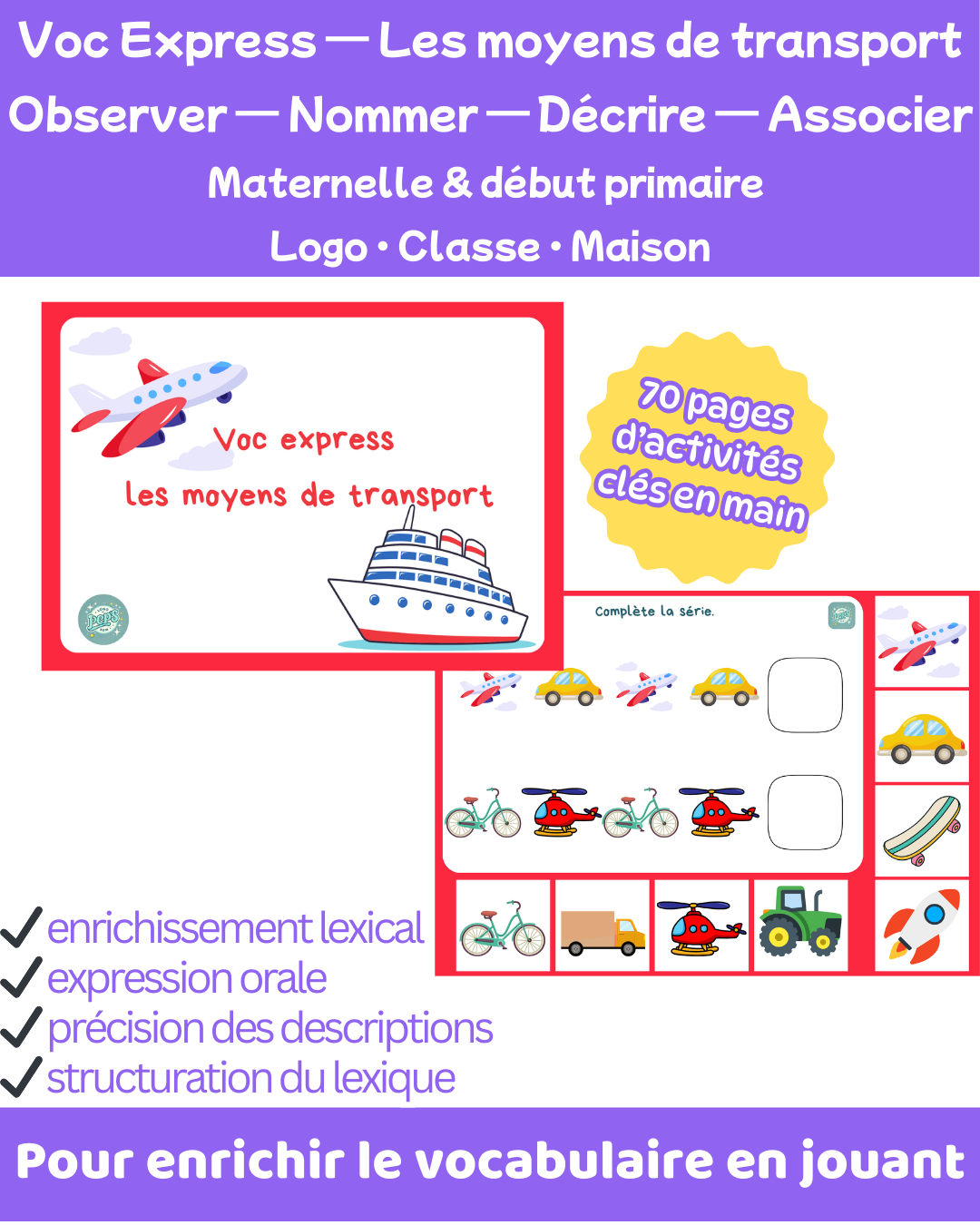 Voc express - les moyens de transport