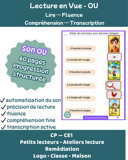 Lecture en vue - son "ou" - fichier lecture
