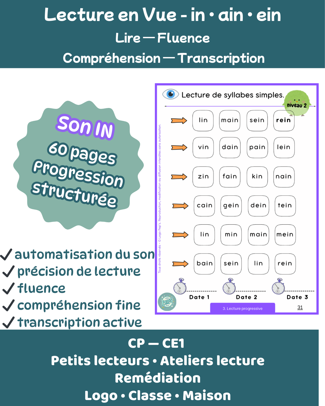 Lecture en vue - son "IN" - fichier lecture