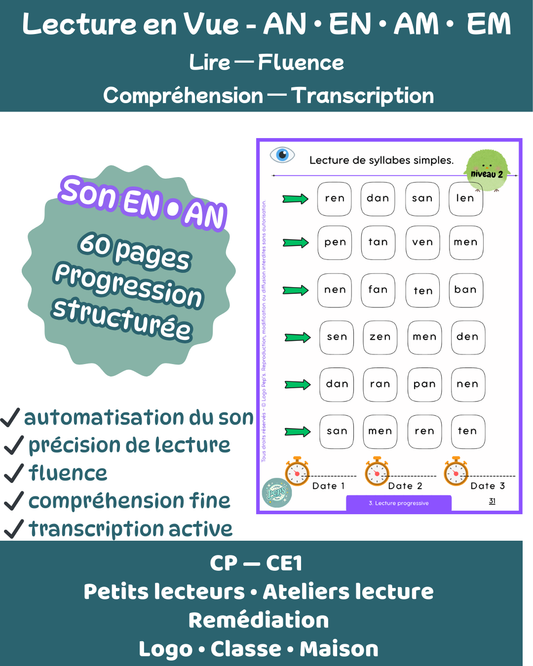 Lecture en vue - son "an/en" - fichier lecture