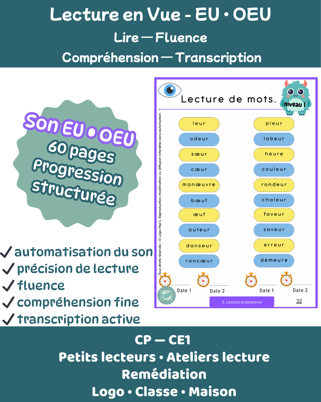 LECTURE EN VUE - Sons EU / OEU