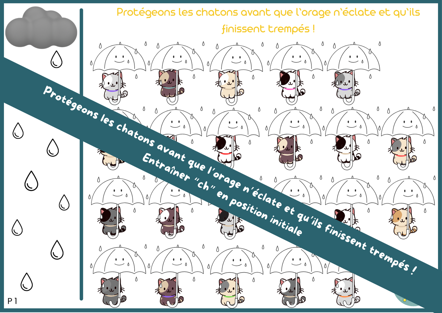 Sauvons les chatons ! Articuler le "ch" position initiale