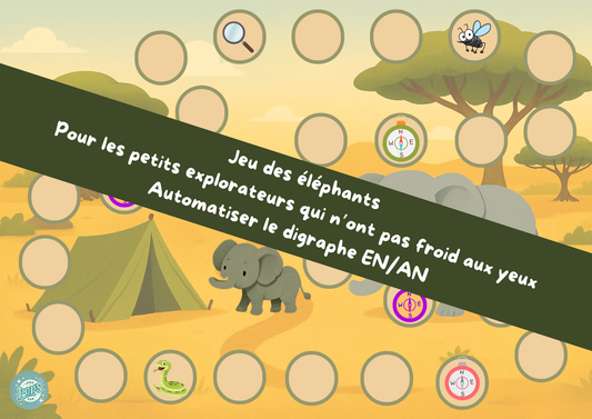 Sauve les éléphanteaux ! Jeu pour maîtriser le digraphe en/an