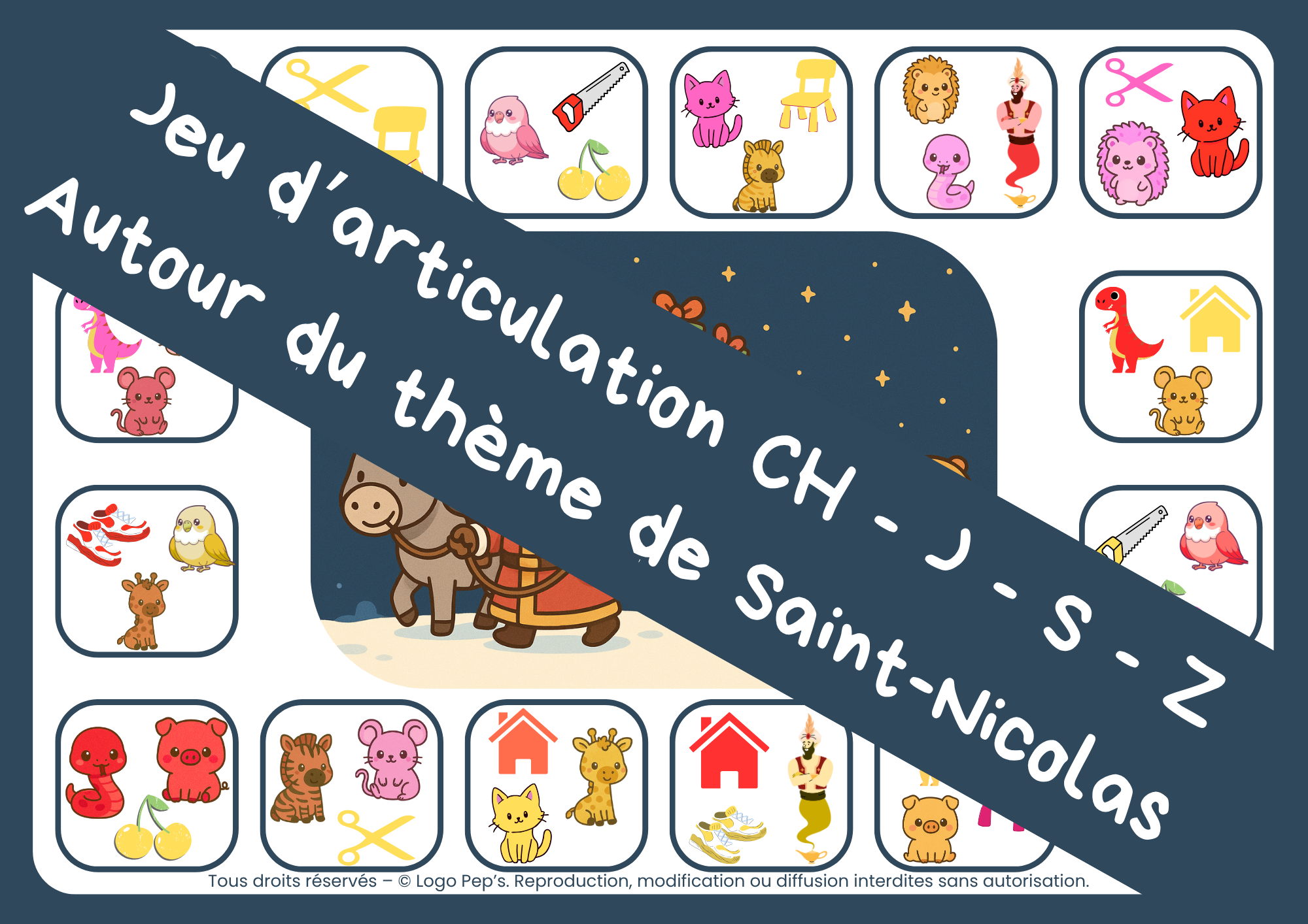 SOS jouets dispersés - phonèmes ch/j/s/z