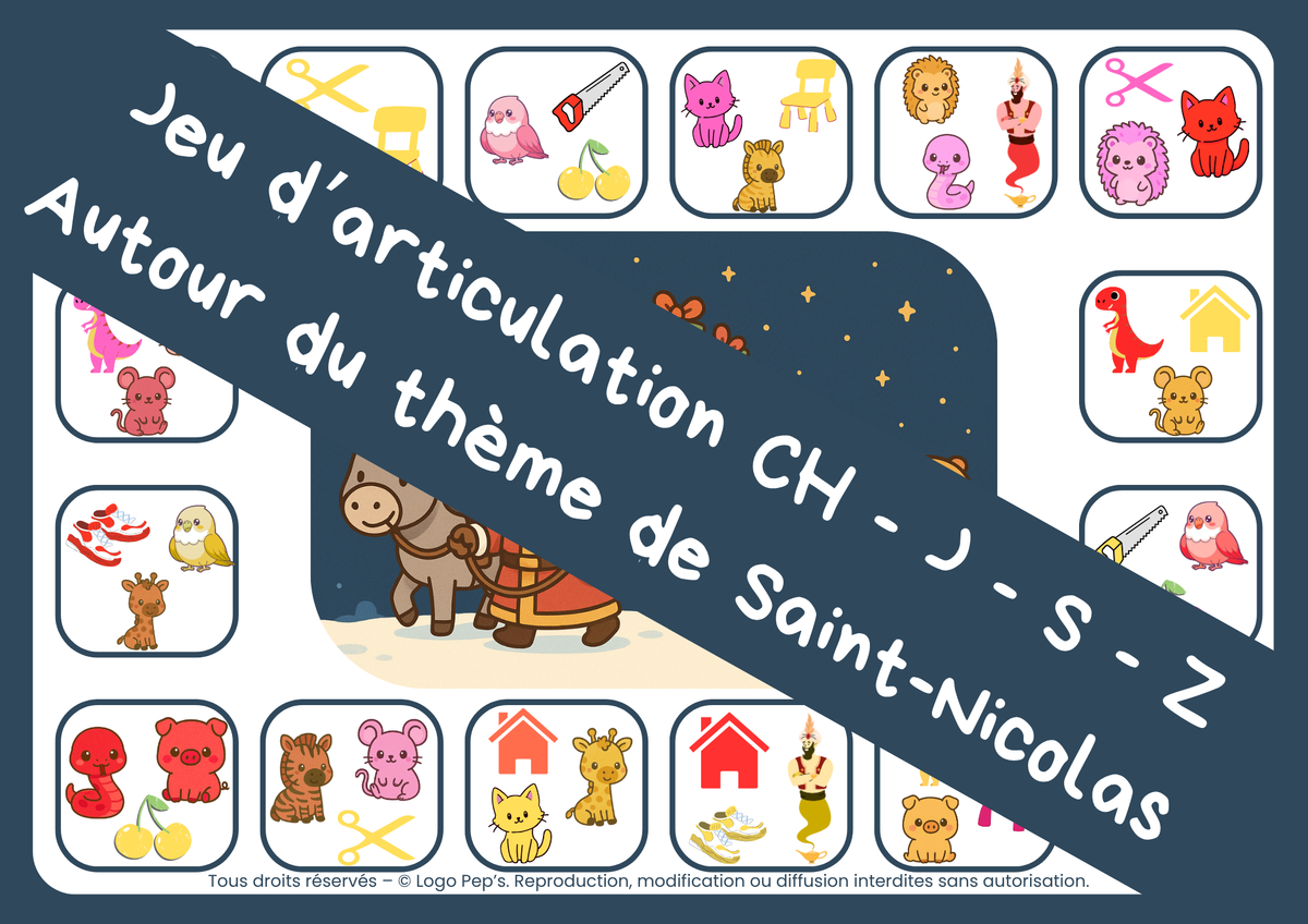 SOS jouets dispersés - phonèmes ch/j/s/z
