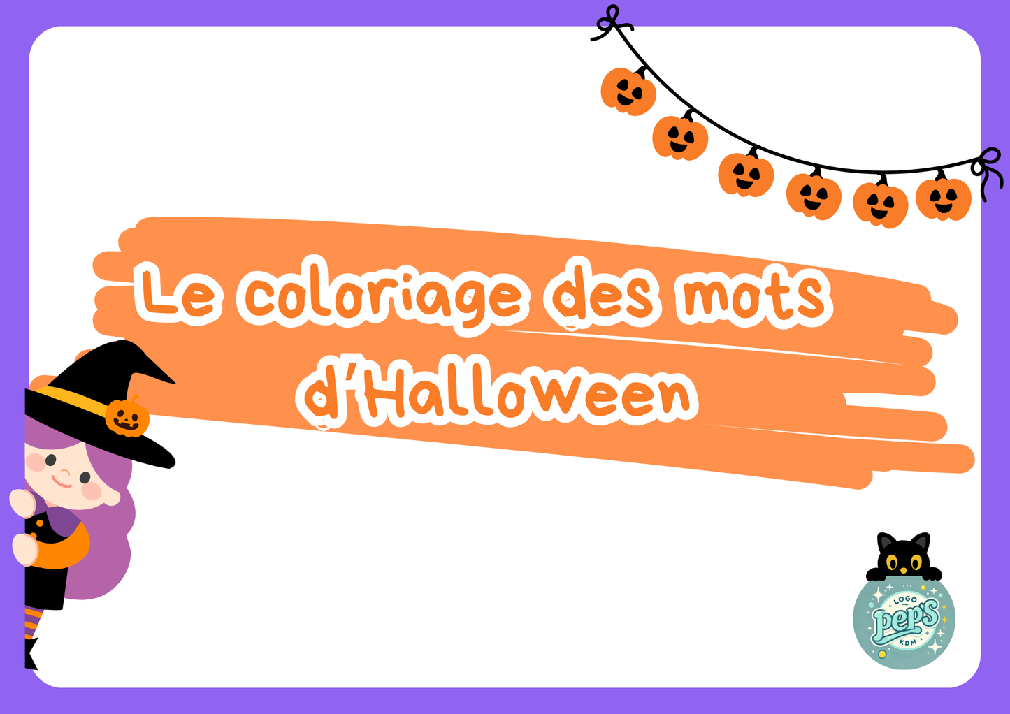 Le coloriage des mots d'Halloween