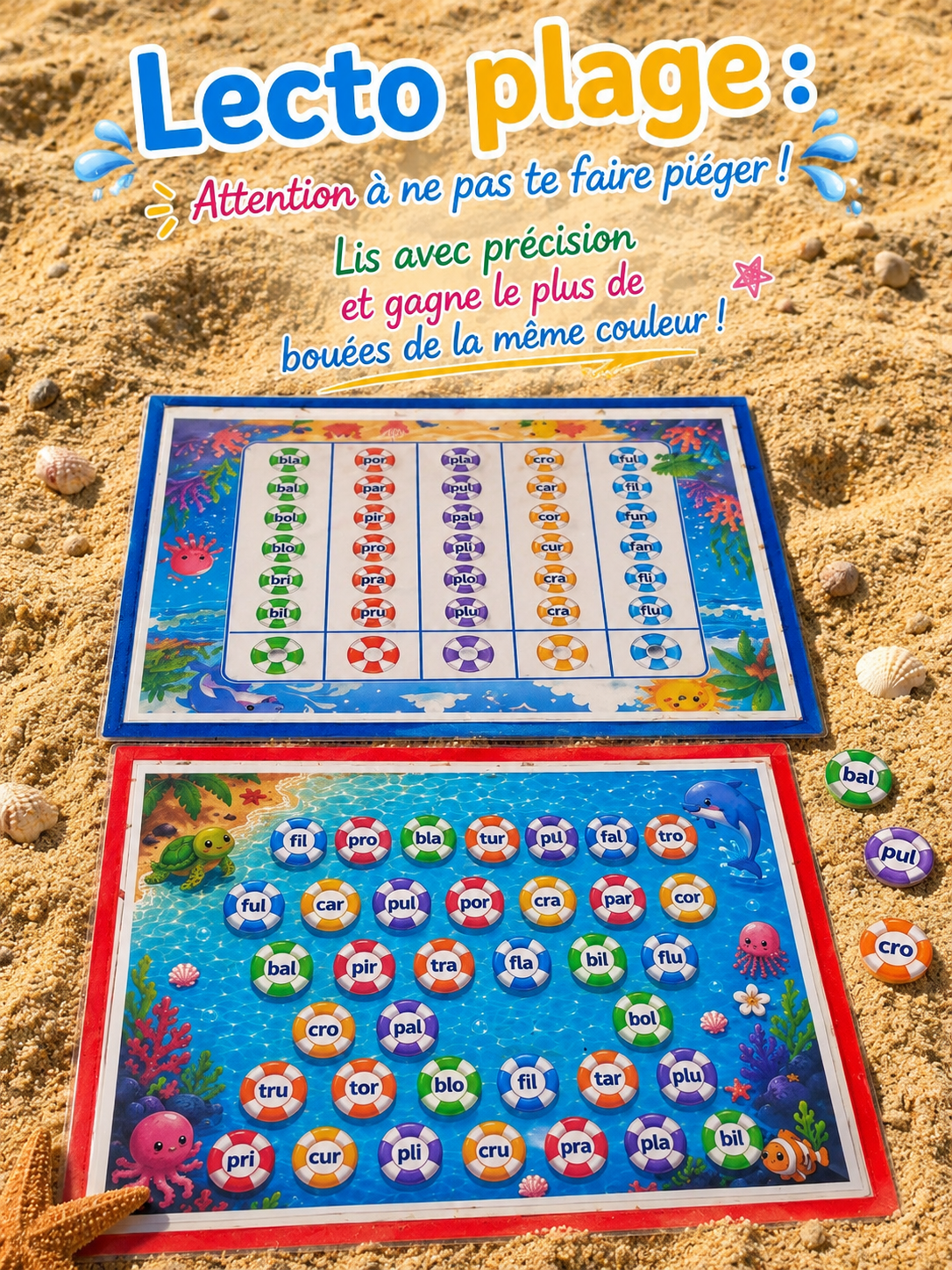 Lecto plage - les inversions en lecture