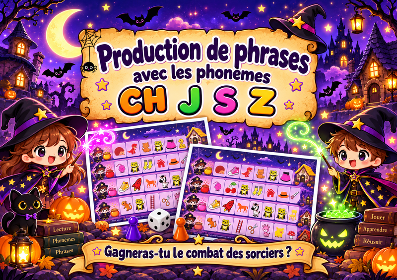 Production de phrases phonèmes CH - J - S - Z