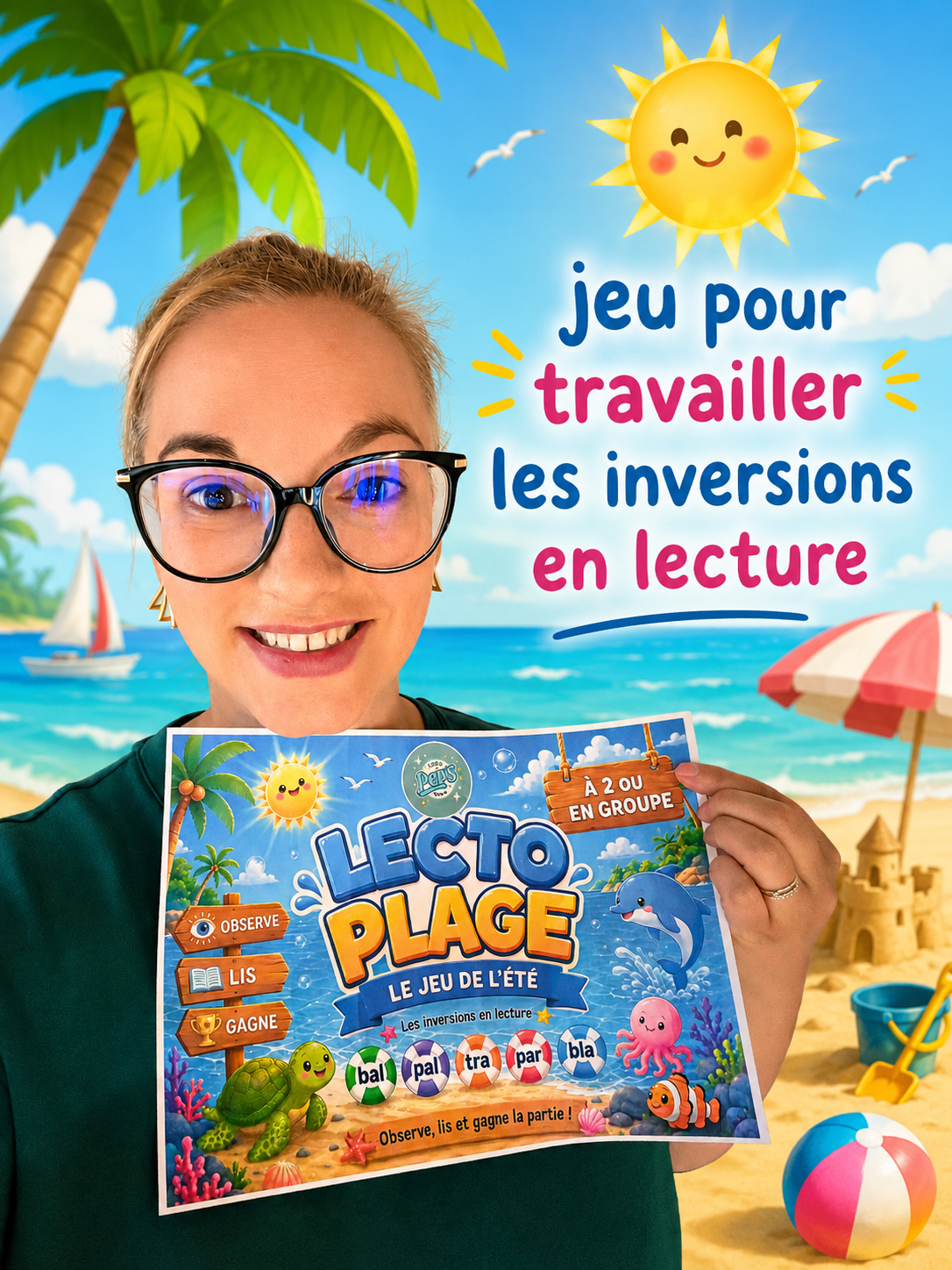 Lecto plage - les inversions en lecture