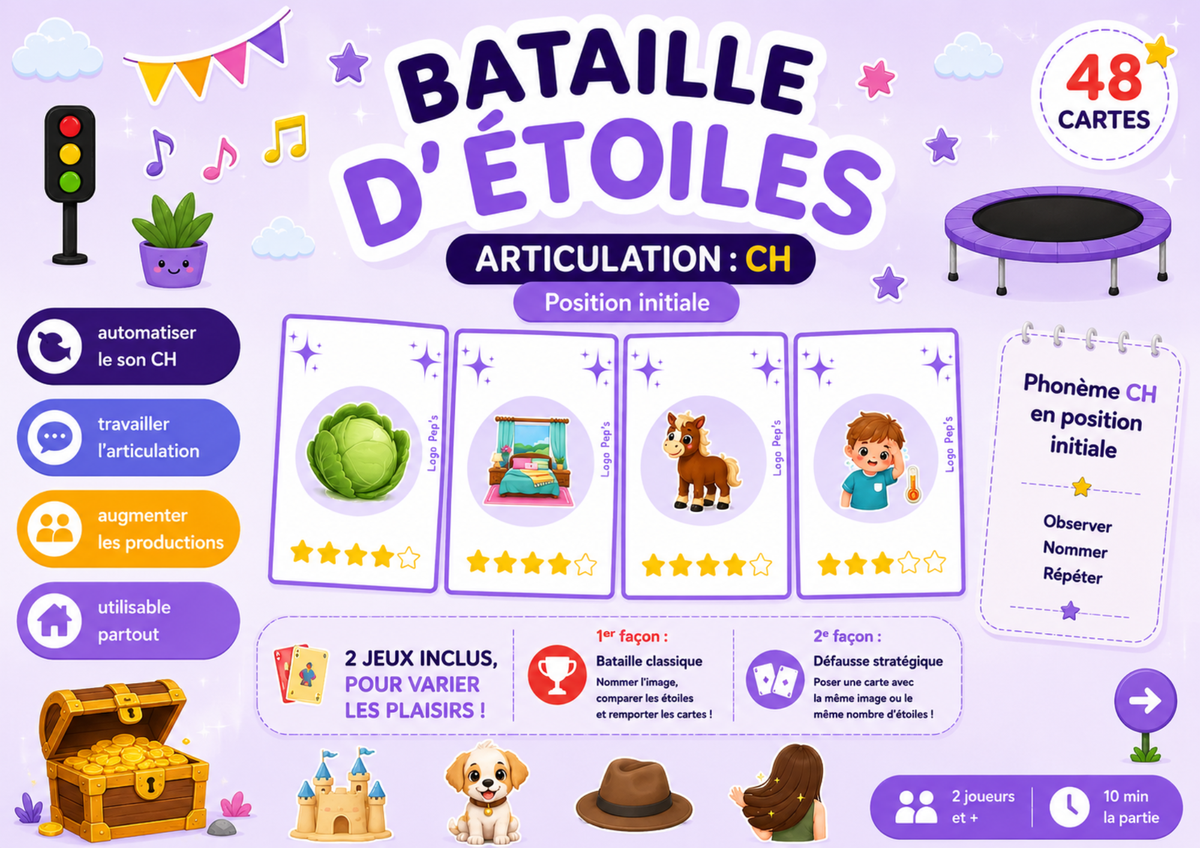Bataille d'étoiles - Phonème CH