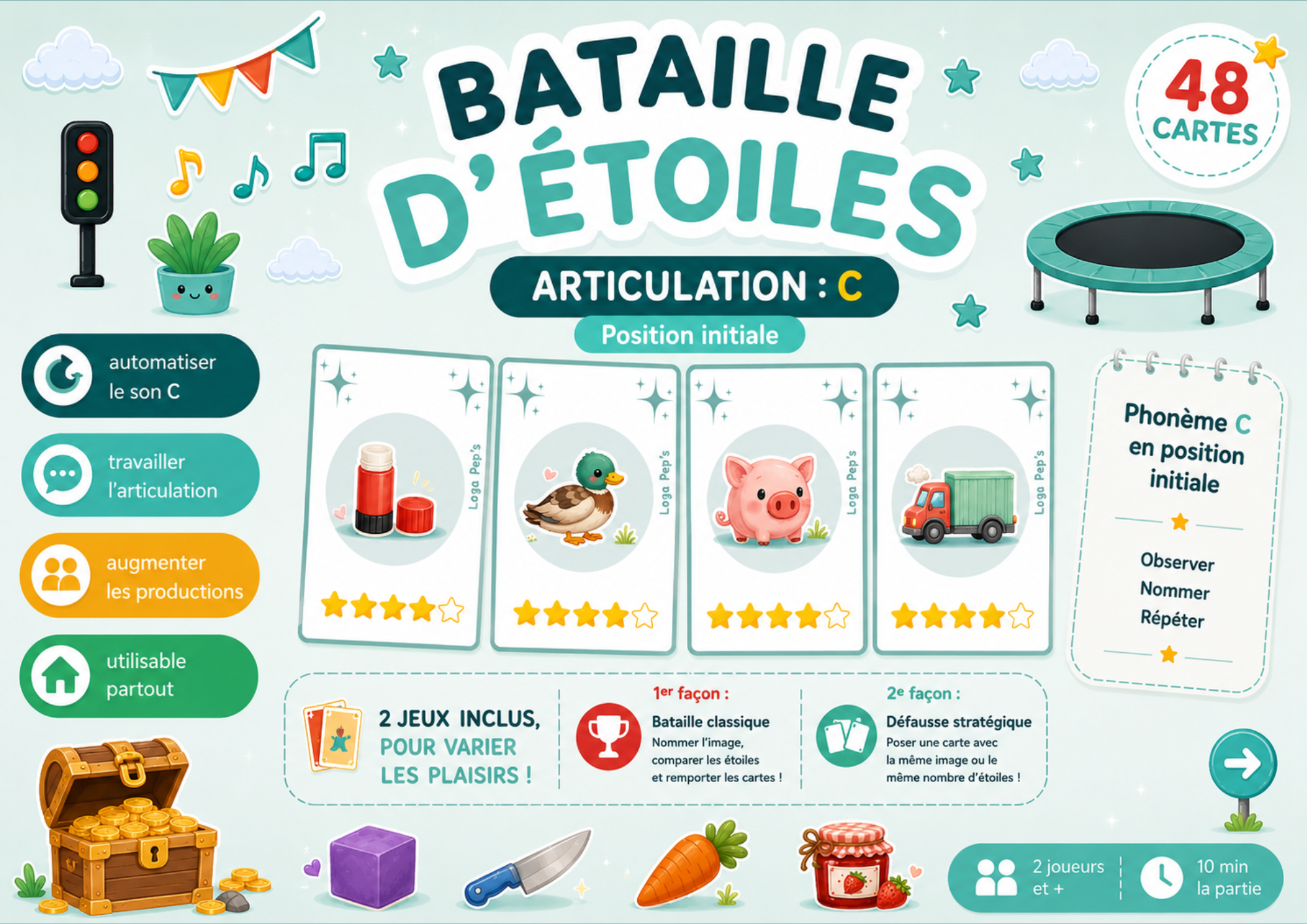 Bataille d'étoiles - Phonème C
