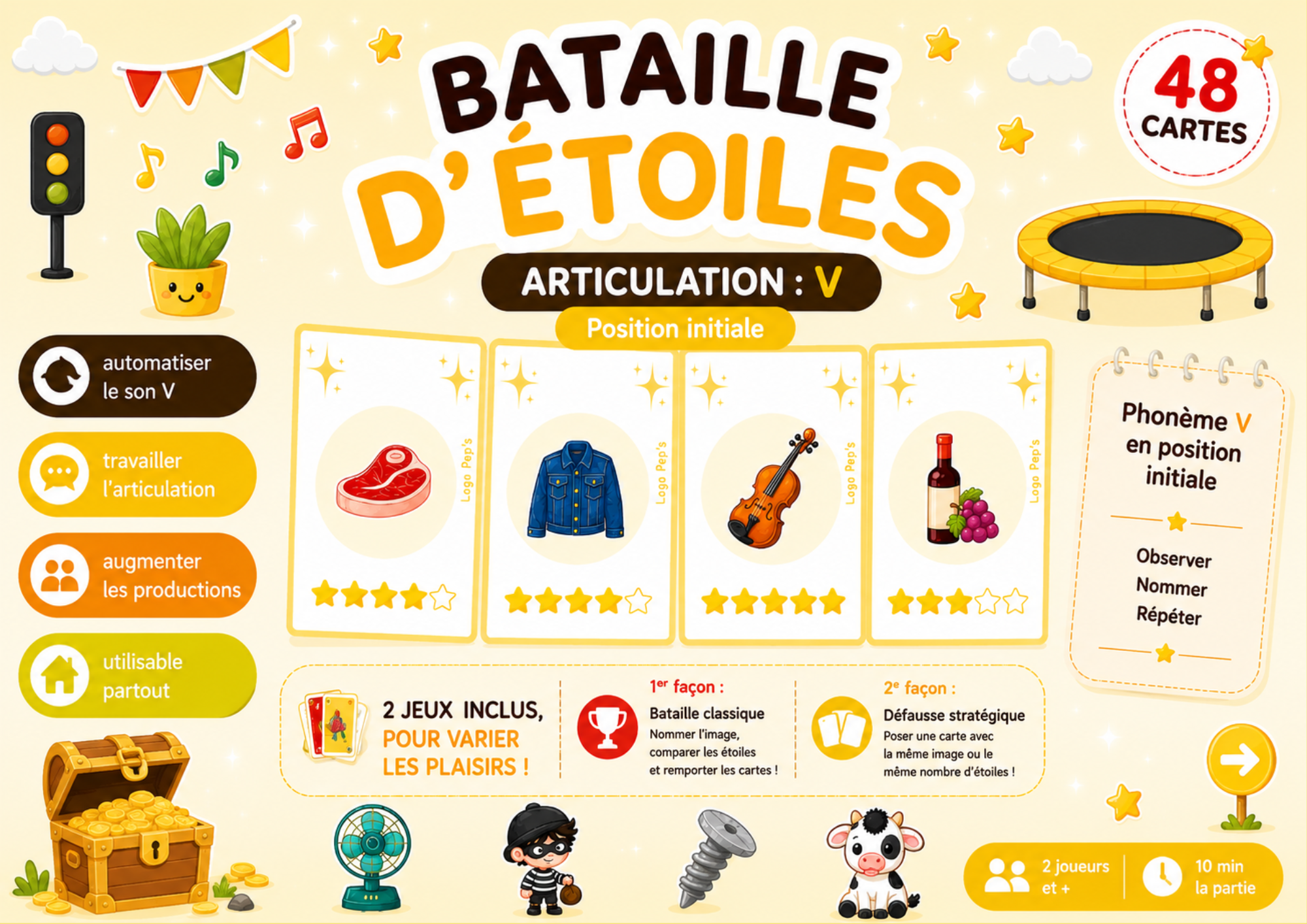 Bataille d'étoiles - Phonème V