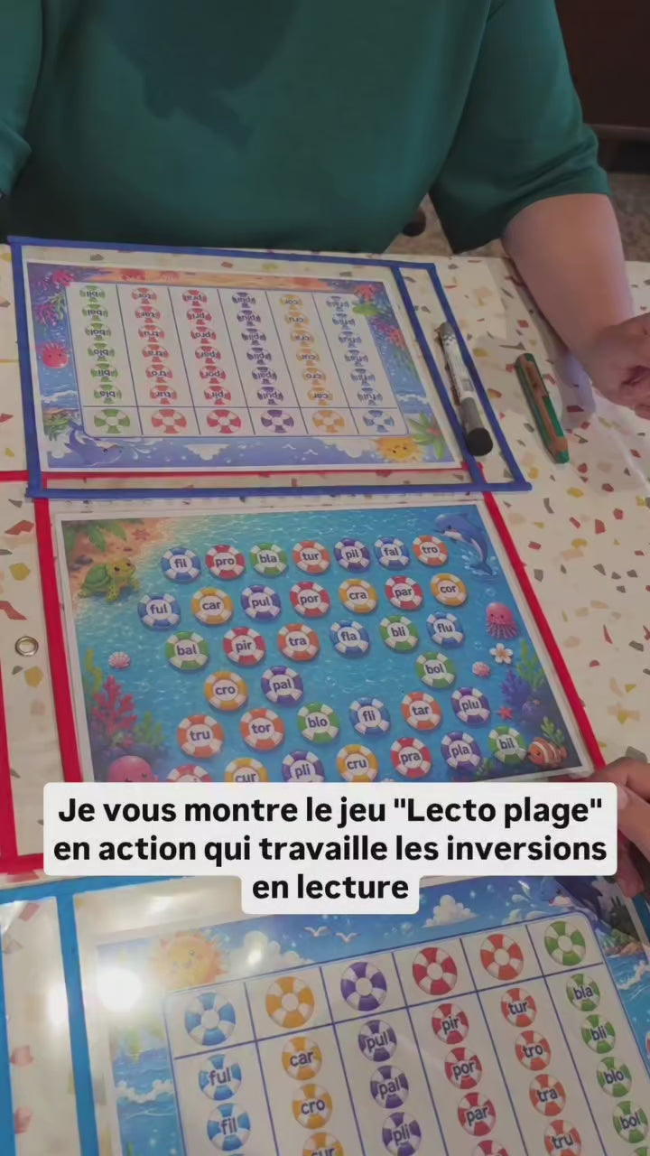 Lecto plage - les inversions en lecture