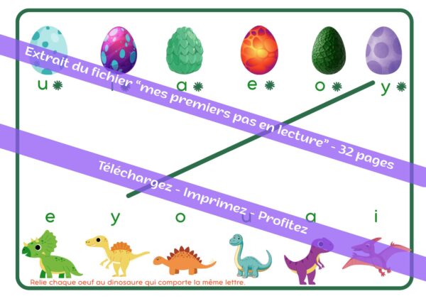 Mes premiers pas en lecture - thème dinosaure – Image 2