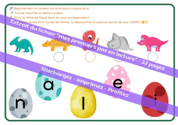 Mes premiers pas en lecture - thème dinosaure – Image 5