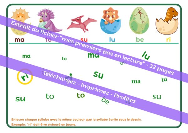 Mes premiers pas en lecture - thème dinosaure – Image 7