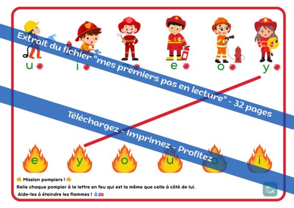 Mes premiers pas en lecture - thème pompier / policier – Image 3