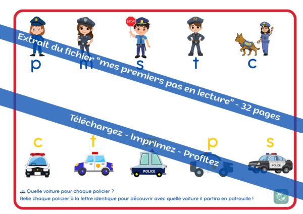 Mes premiers pas en lecture - thème pompier / policier – Image 4